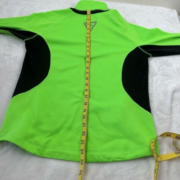 Brooks Running Women's L Equilibrium 1/4 Zip Performance Pullover Green Black - Picture 9 of 9